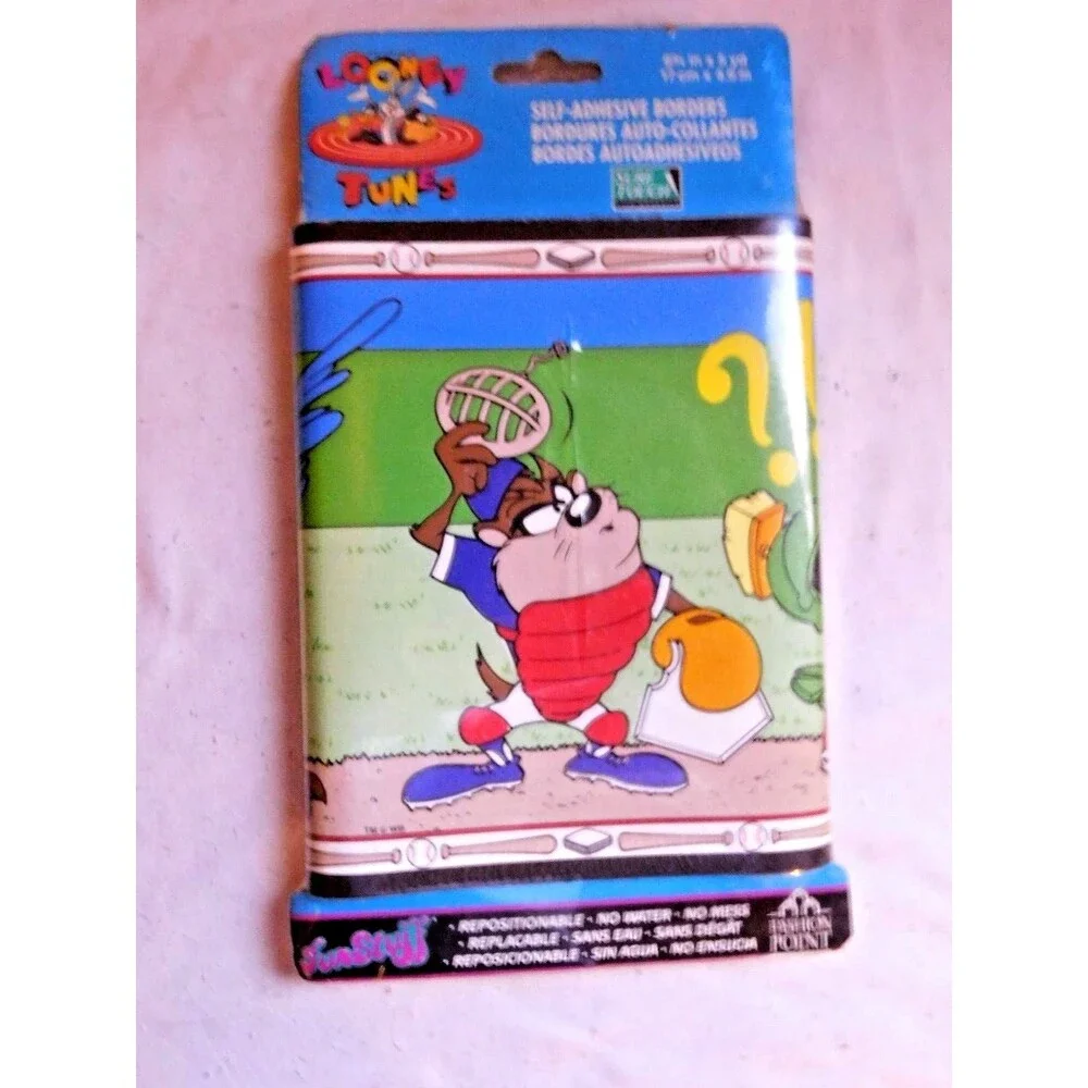 Vintage Looney Tunes Border 4 Self Adhesive Border Wallpaper SEALED 6 3/4 X 5YD